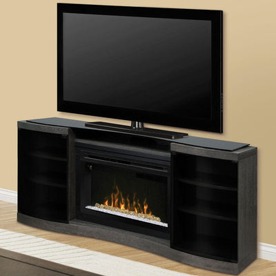 Acton Silver Charcoal Multi-Fire XD Electric Fireplace Entertainment Center w/Glass- GDS33HG-1246SC - BlazeElectrics