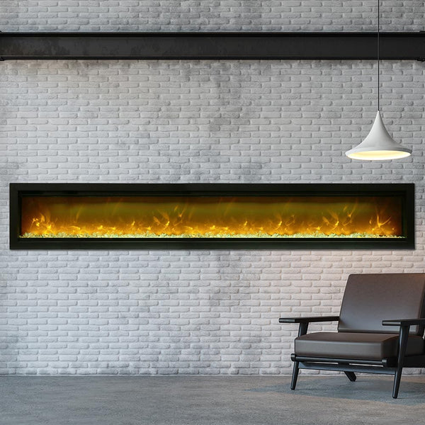 Amantii 100-in Symmetry Smart WiFi Enabled Built-In Linear Electric Fireplace - BlazeElectrics