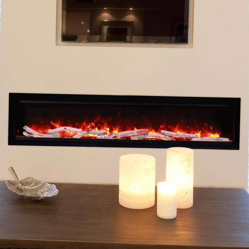 Amantii 74-in Symmetry Smart WiFi Enabled Built-In Linear Electric Fireplace - BlazeElectrics