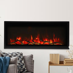 Amantii 42-in Symmetry XtraSlim Smart WiFi Linear Electric Fireplace - BlazeElectrics