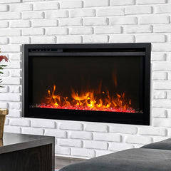 Amantii 30-in Traditional XtraSlim Smart WiFi Linear Electric Fireplace - BlazeElectrics