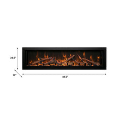 Amantii Panorama Series 50-In Deep Built In Electric Fireplace -BI-50-DEEP-OD - BlazeElectrics