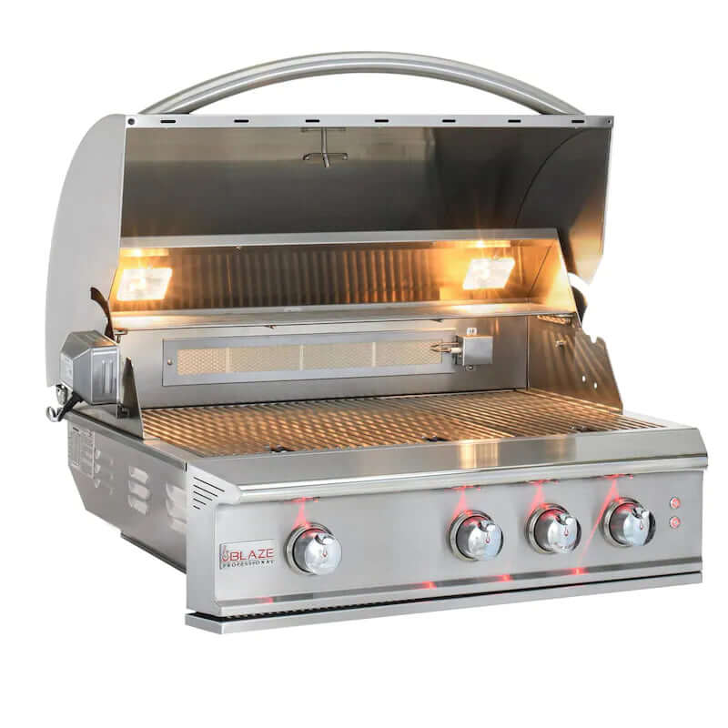 Blaze Professional LUX 34-Inch 3-Burner Built-In Grill With Rear Infrared Burner - BLZ-3PRO-NG/LP - BlazeElectrics