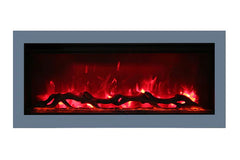 Amantii Symmetry 34'' Recessed Linear Indoor/Outdoor Electric Fireplace - BlazeElectrics